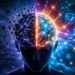 A vibrant illustration of a human silhouette with glowing neural pathways inside the brain, symbolizing growth mindset, learning, and neuroplasticity through challenge and transformation.