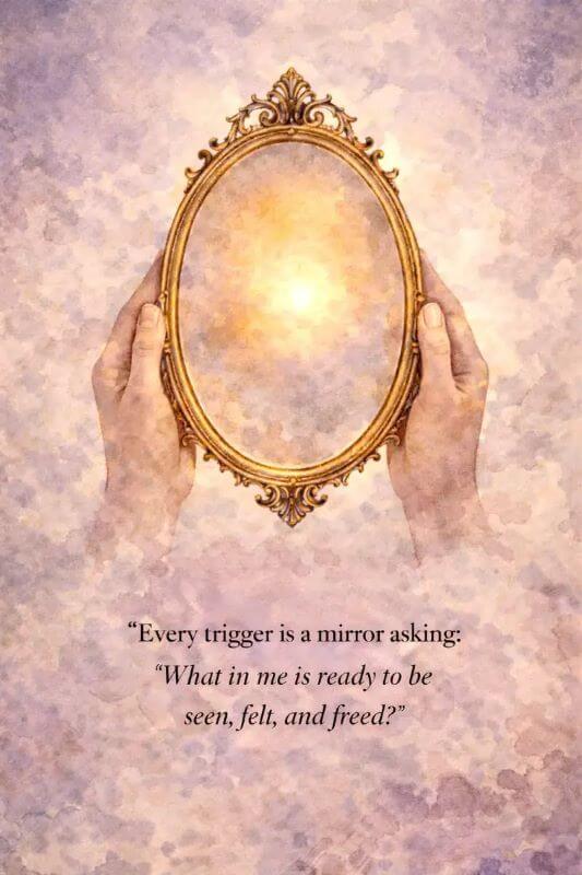 "Every trigger is a mirror asking: 'What in me is ready to be seen, felt, and freed?'"
